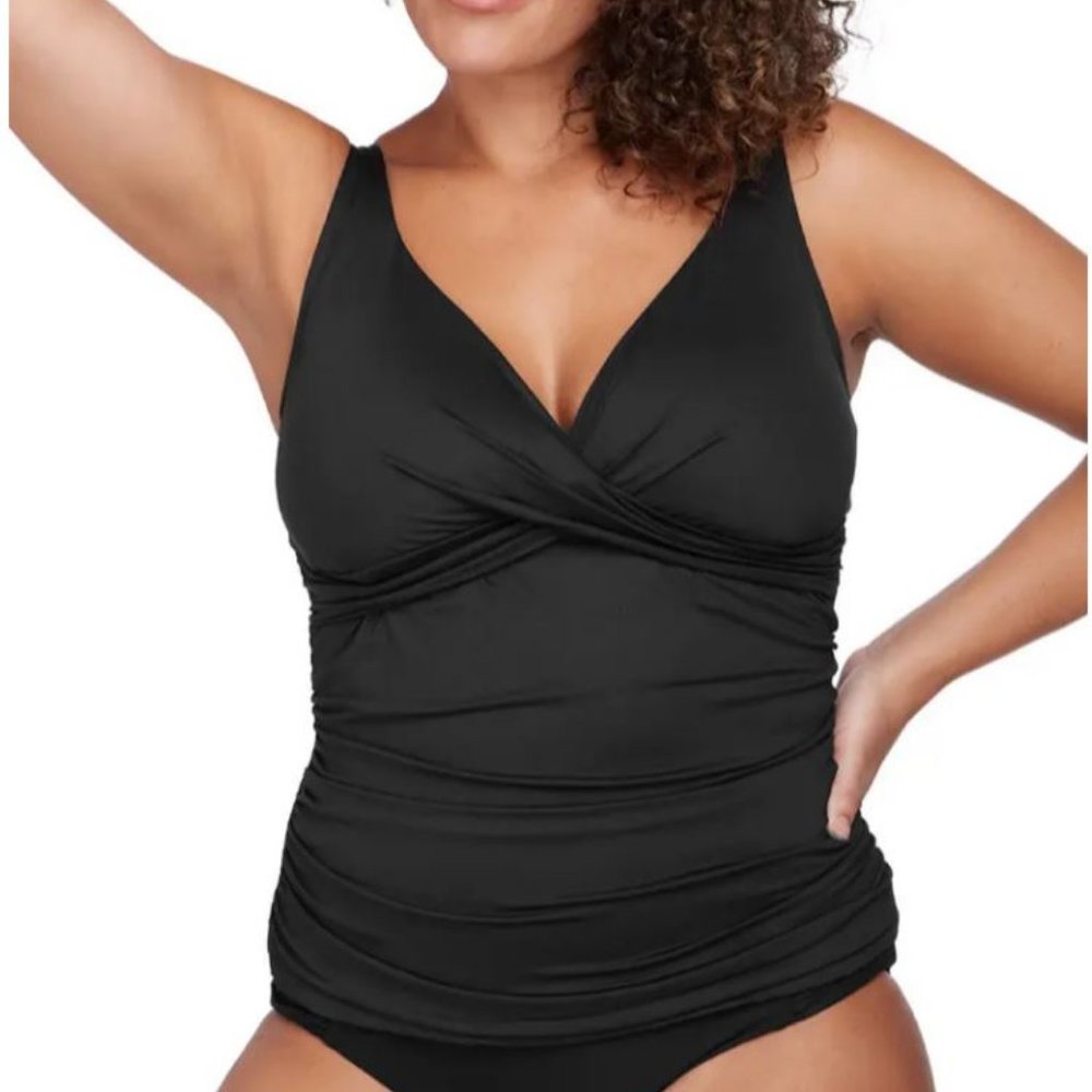 Black Ruched Tankini - Picture 3 of 3